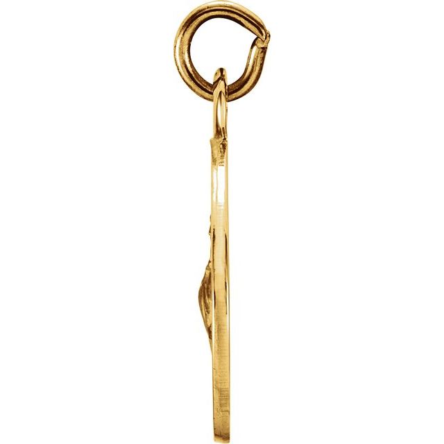 14K Yellow 12 mm Round St. Francis of Assisi Medal