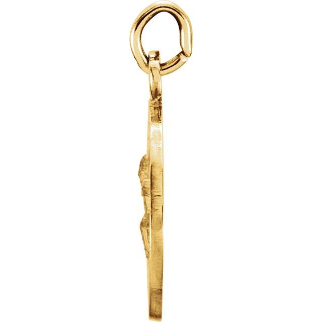 14k Yellow 12 Mm Round St. Peregrine Medal