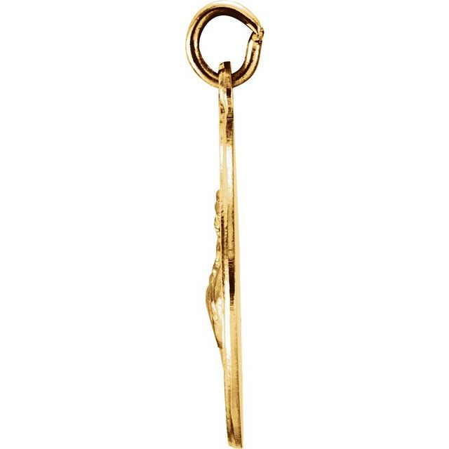 14K Yellow 22 mm Round St. Francis of Assisi Medal