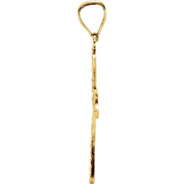 14K Yellow 21x14.5 mm Cross Pendant