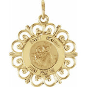 14K Yellow 18 mm St. Anthony Medal