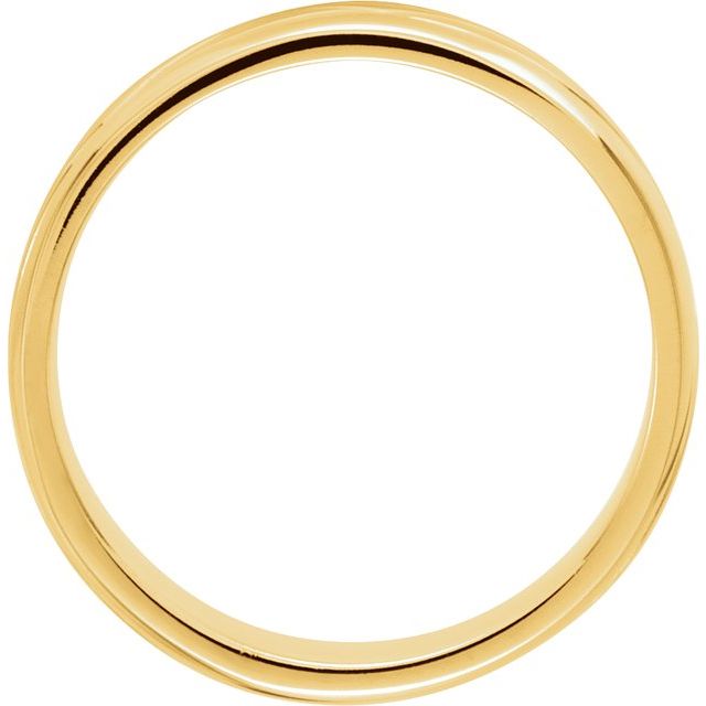 14k Yellow 8 Mm Grooved Band Size 11