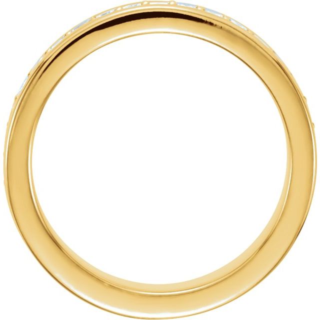 14k Yellow 3/4 Ctw Natural Diamond Band Size 11