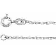 Sterling Silver 1.25 mm Rope 24' Chain