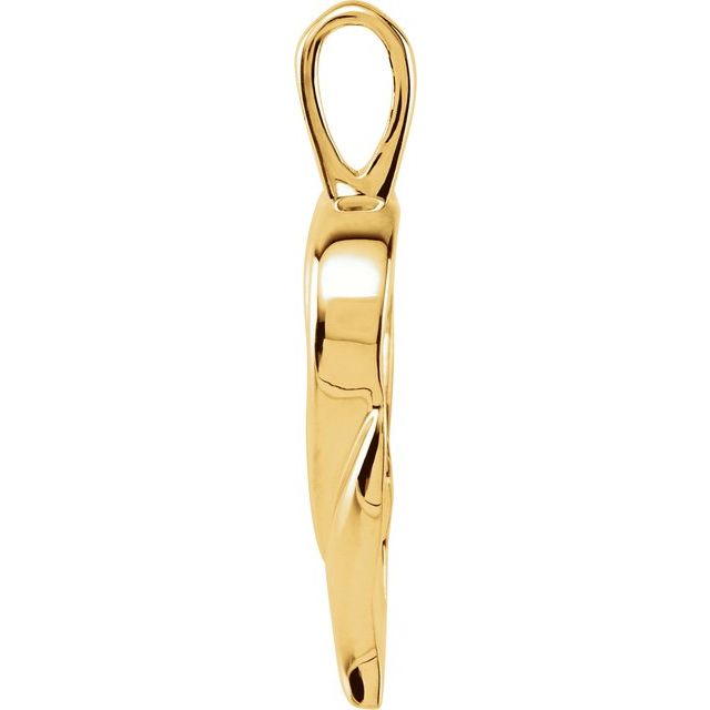 14K Yellow Heart Pendant