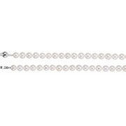 Sterling Silver 8-9 mm Cultured White Freshwater Pearl 42' Strand