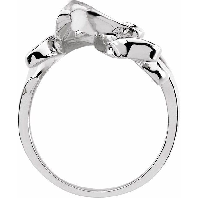 14K White Freeform Ring