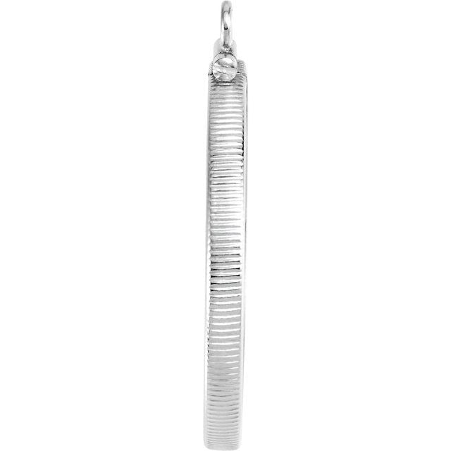 Sterling Silver Coin Frame Bezel Dangle for 30.5x2.1 mm Coin