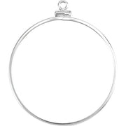 Sterling Silver Coin Frame Bezel Dangle for 38.2x2.8 mm Coin
