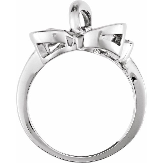 14k White Freeform Ring