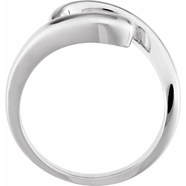 14K White Freeform Ring