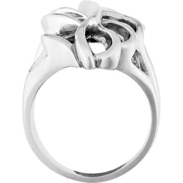 14k White Freeform Ring