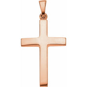 14k Rose Cross Pendant