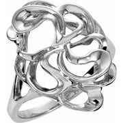 14k White Freeform Ring