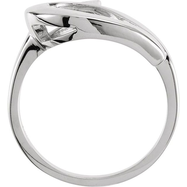 14K White Freeform Ring