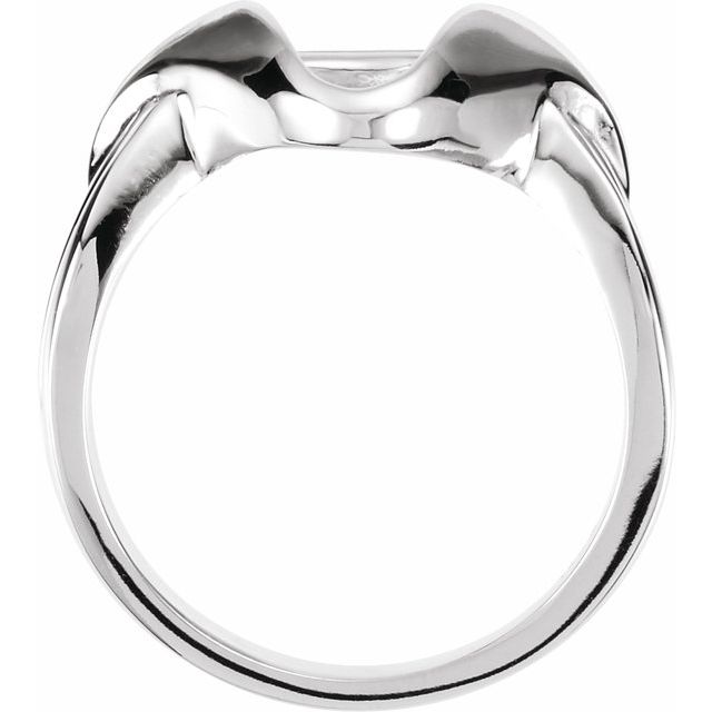 14k White Freeform Ring