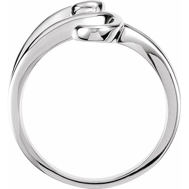 14K White Freeform Ring
