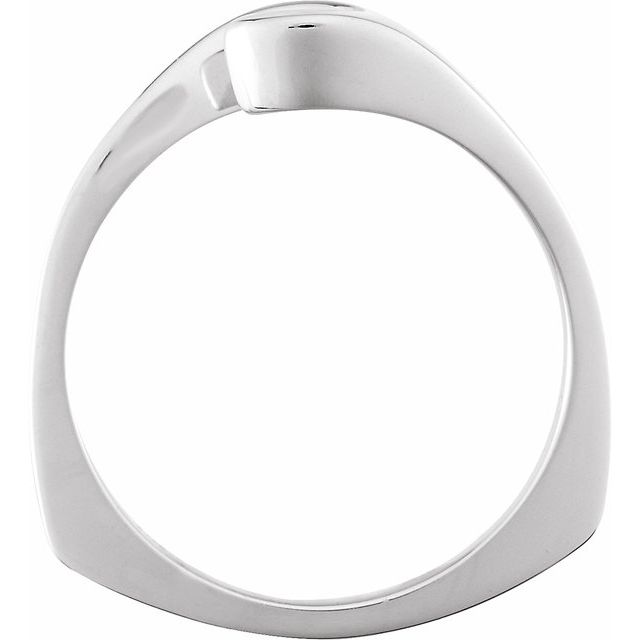 14K White Freeform Ring