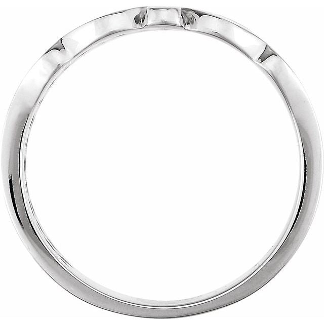 14k White 14.5 Mm Latticework Ring