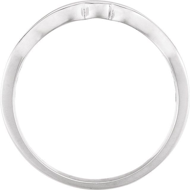 14K White Latticework Ring