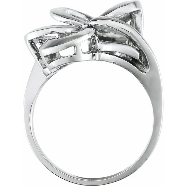 14K White Freeform Ring