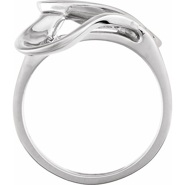 14K White Freeform Ring