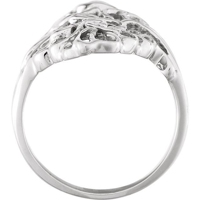 14K White Freeform Ring