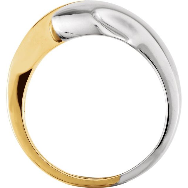 14K Yellow/White Bypass Ring