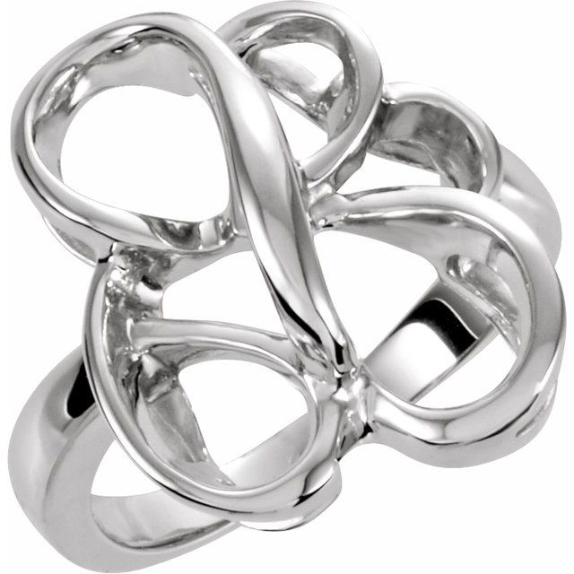 14k White Freeform Ring