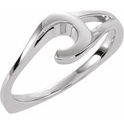 14K White Freeform Ring
