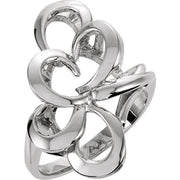 14K White Freeform Ring
