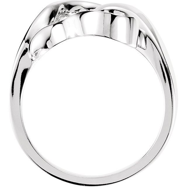 14K White Freeform Ring
