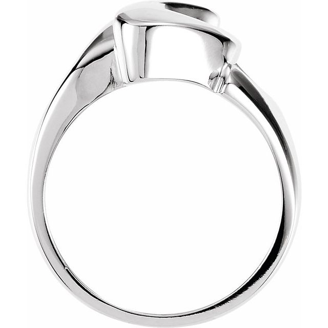 14K White Freeform Ring
