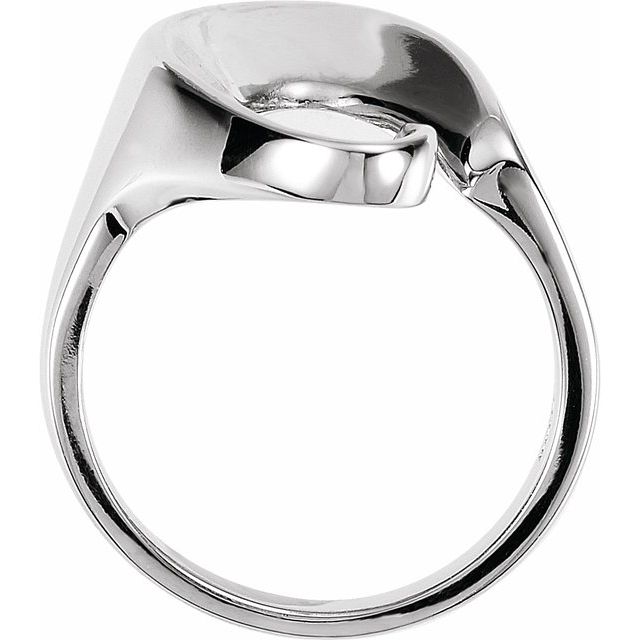 14k White Freeform Ring