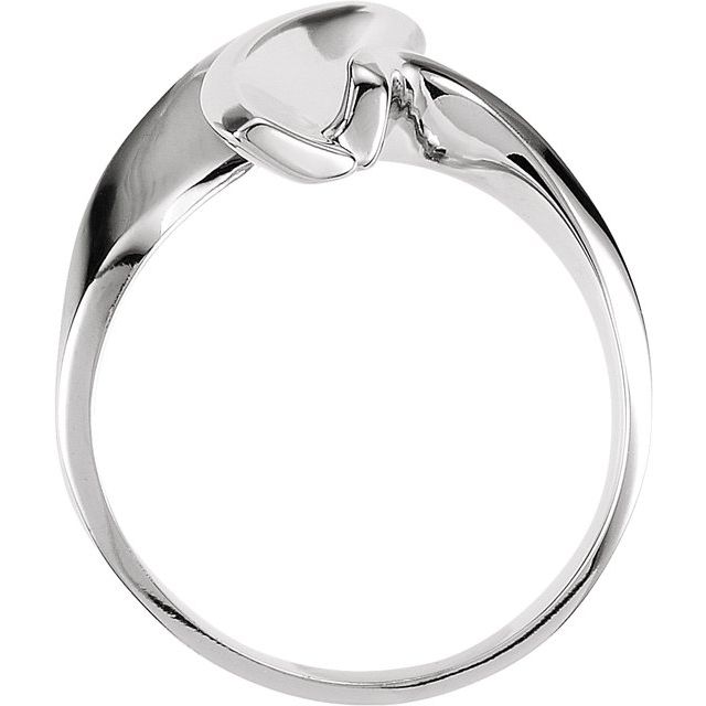 14K White Freeform Ring