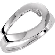 14K White Freeform Ring