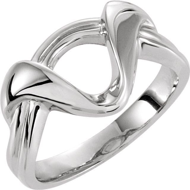 14k White Freeform Ring