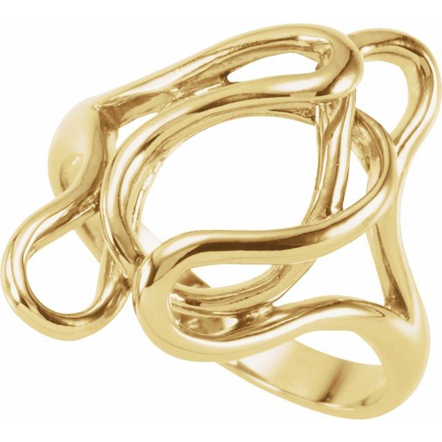 14K Yellow Freeform Ring