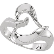 14K White Freeform Ring