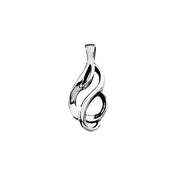 14K White Freeform Pendant