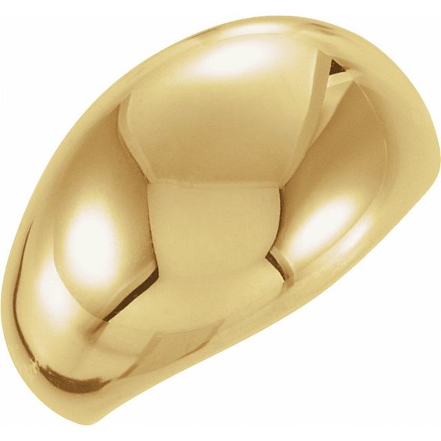 14K Yellow 14 mm Dome Ring