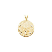 14K Yellow Sand Dollar Pendant