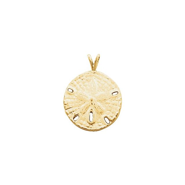 14K Yellow Sand Dollar Pendant