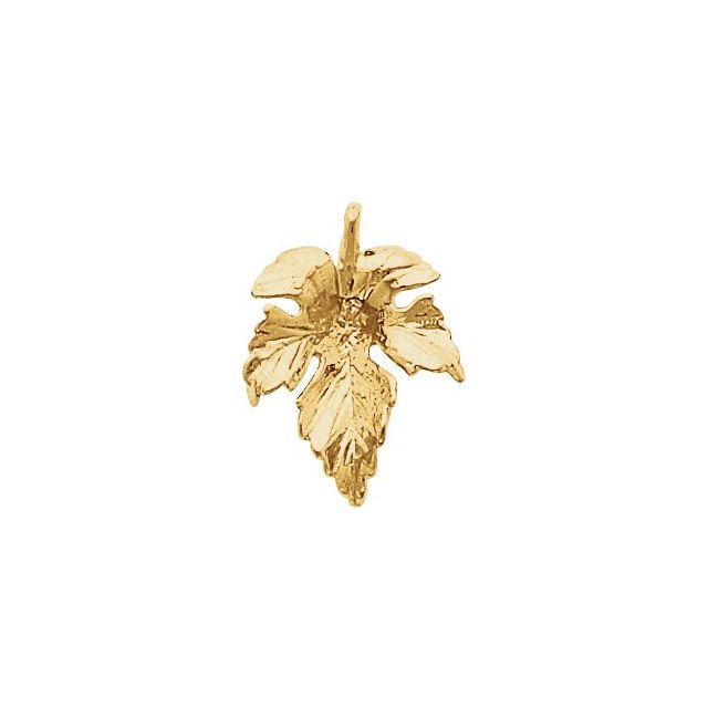 14K Yellow Leaf Pendant