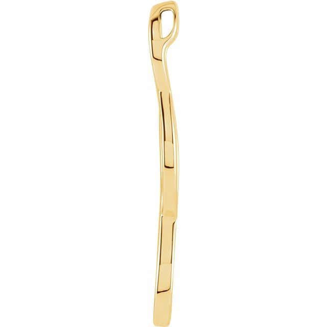14K Yellow Freeform Pendant