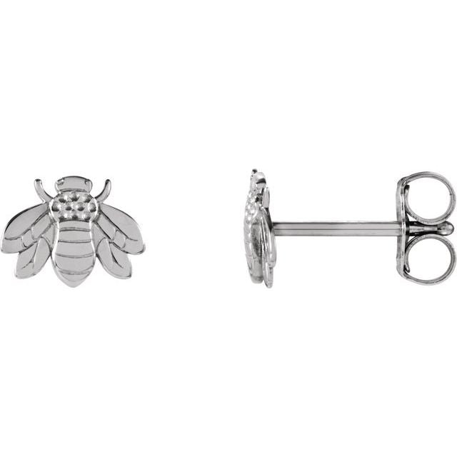 Sterling Silver Bumblebee Earrings