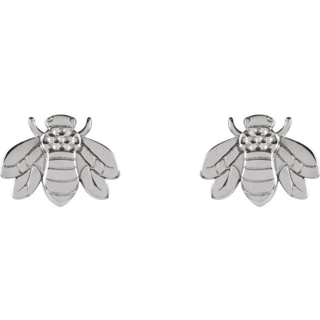 Sterling Silver Bumblebee Earrings
