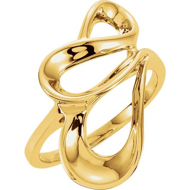 14k Yellow Freeform Ring