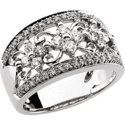 14K White 3/4 CTW Natural Diamond Anniversary Band