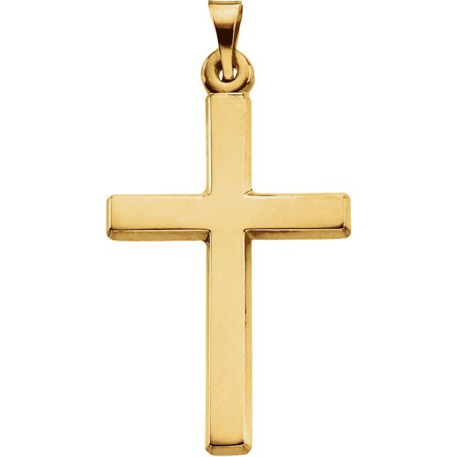 14K Yellow Cross Pendant